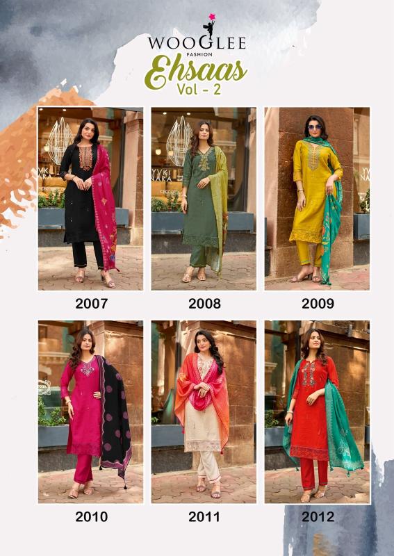 Wooglee ehsaas vol 2 straight wholesale kurtis  - wholesale export